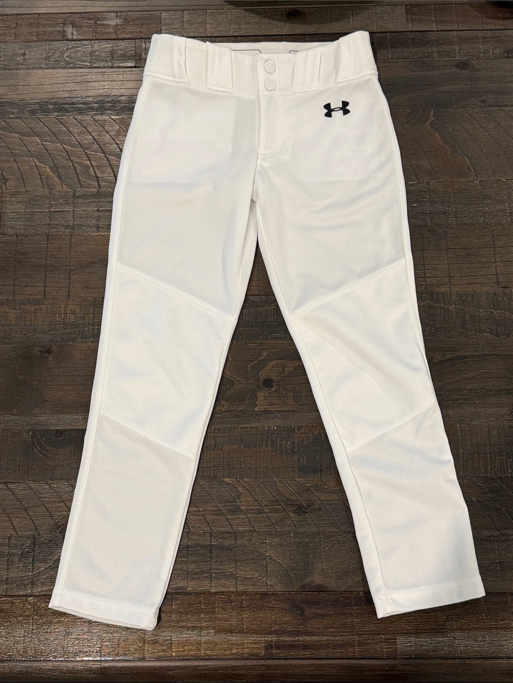 Under Armour Youth Boys XS White UA Baseball Pants Heatgear Loose Fit NWOT